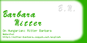 barbara mitter business card